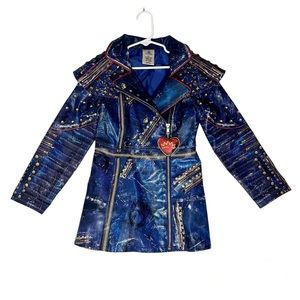 Disney Blue Studded Faux Leather Costume Jacket
